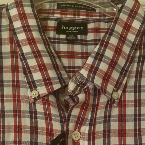 NWT Haggar XXL Button-Up Shirt - Wrinkle Resistant - Picture 5 of 5